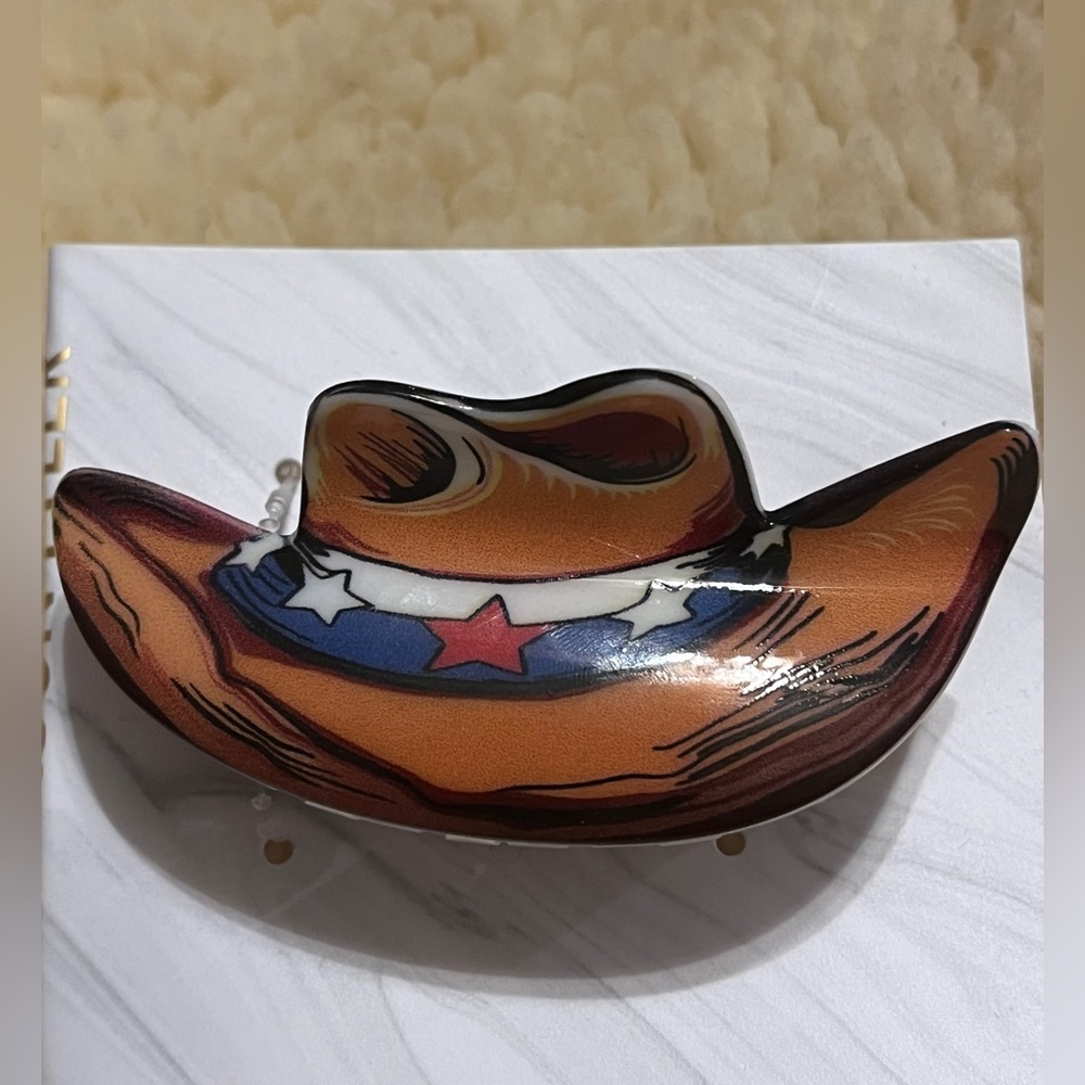 Madison Brown and Black Cowboy Hair Clip, New